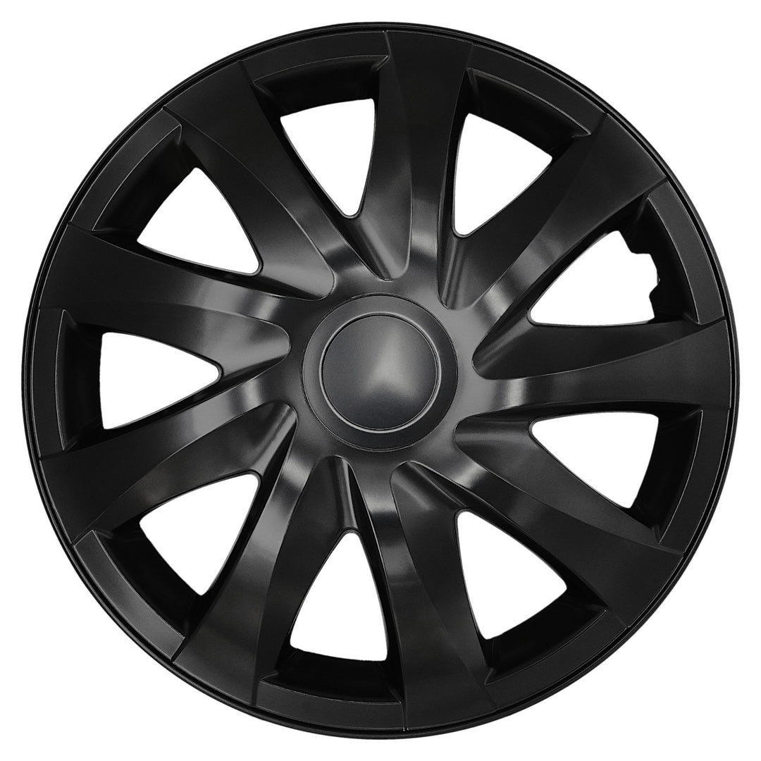 Tapas universales de 15'' NRM DRACO negro mate, 4 unidades