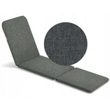 Cojín para tumbona Jaipur, color gris oscuro, tejido S-550, tamaño 190 x 60 cm, dos sistemas de fijación, impermeable, lavable en su totalidad, Jaipur Melange S-02A