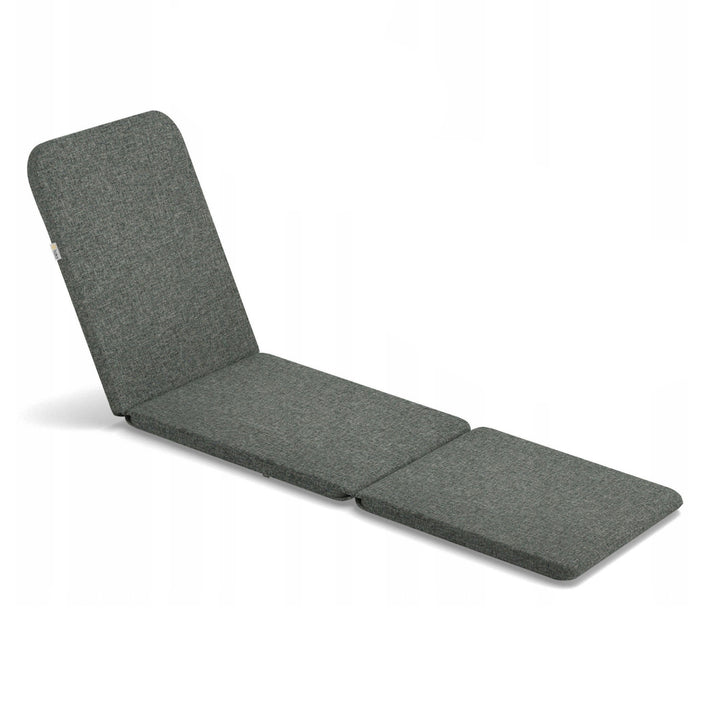 Cojín para tumbona Jaipur, color gris oscuro, tejido S-550, tamaño 190 x 60 cm, dos sistemas de fijación, impermeable, lavable en su totalidad, Jaipur Melange S-02A