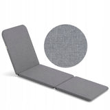 Cojín para tumbona Jaipur, color gris, tejido S-550, tamaño 190 x 60 cm, dos sistemas de fijación, impermeable, lavable en su totalidad, Jaipur Melange S-03