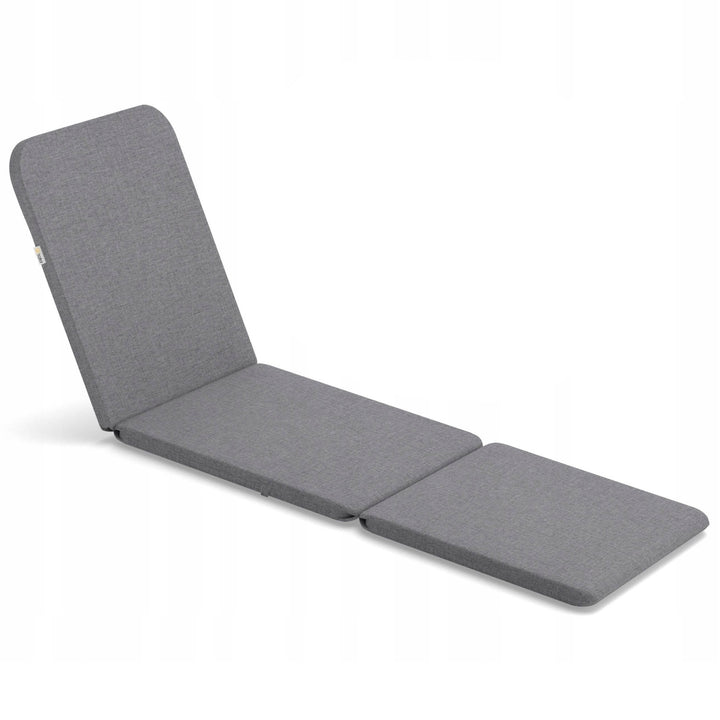 Cojín para tumbona Jaipur, color gris, tejido S-550, tamaño 190 x 60 cm, dos sistemas de fijación, impermeable, lavable en su totalidad, Jaipur Melange S-03
