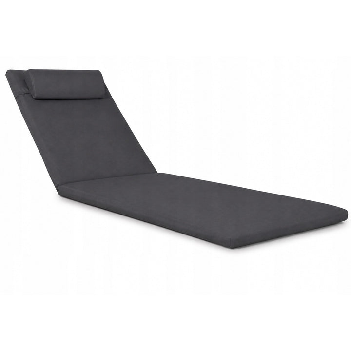Cojín para tumbona Madera, color gris oscuro, tejido S-500, tamaño 190 x 55 cm, sujeción con correa de goma, impermeable, Madera S-49