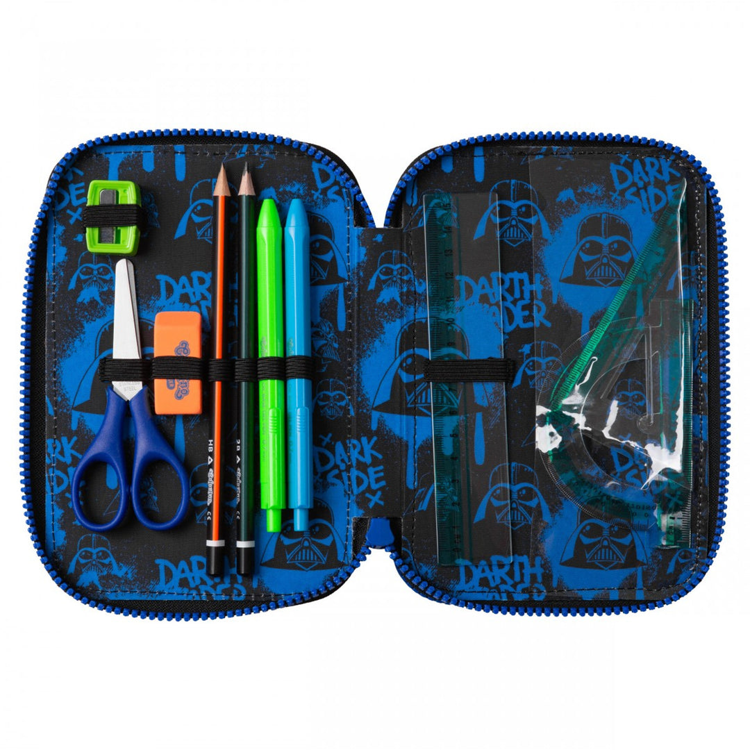 Set escolar Star Wars Coolpack, mochila Jerry de 3 compartimentos (15") con espalda contorneada y tirantes ajustables, y estuche Jumper 3 con accesorios