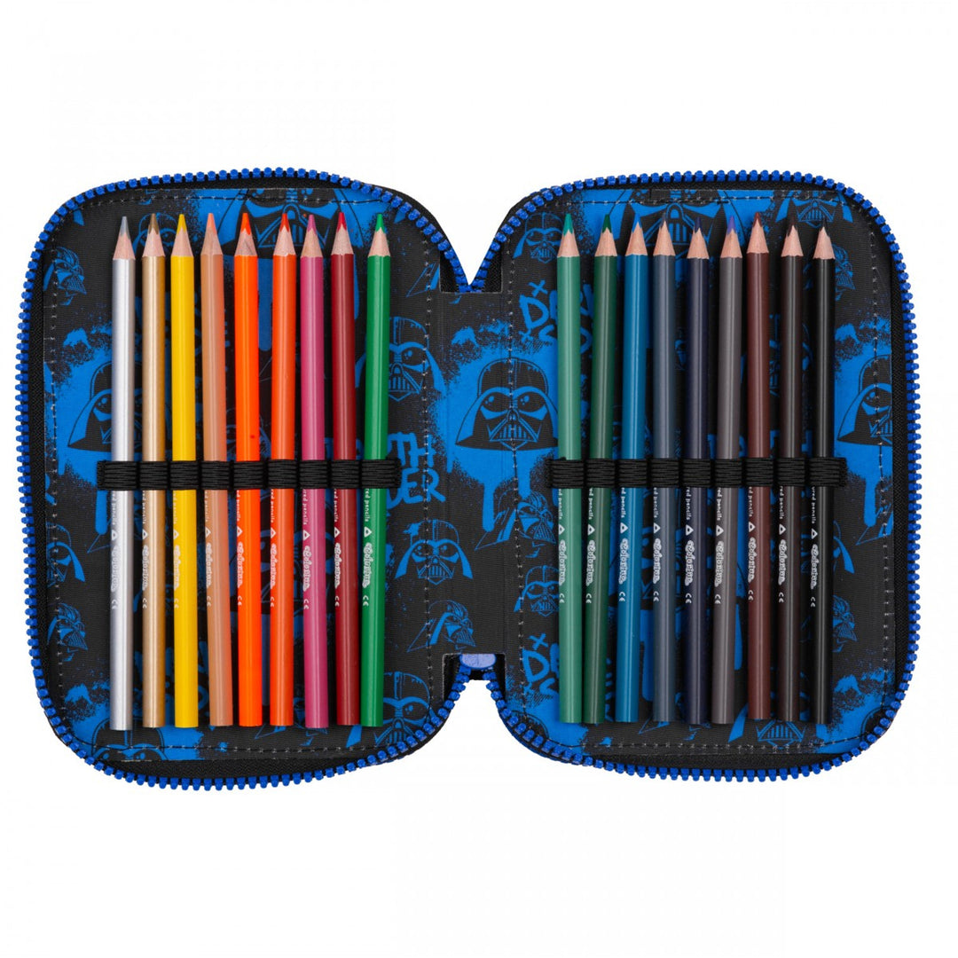 Set escolar Star Wars Coolpack, mochila Jerry de 3 compartimentos (15") con espalda contorneada y tirantes ajustables, y estuche Jumper 3 con accesorios