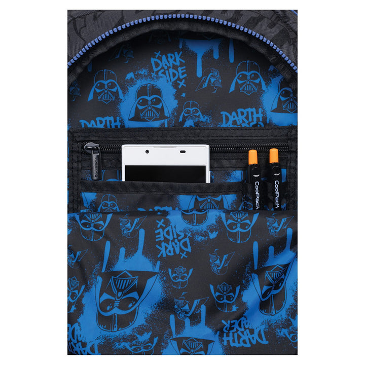 Set escolar Star Wars Coolpack, mochila Jerry de 3 compartimentos (15") con espalda contorneada y tirantes ajustables, y estuche Jumper 3 con accesorios