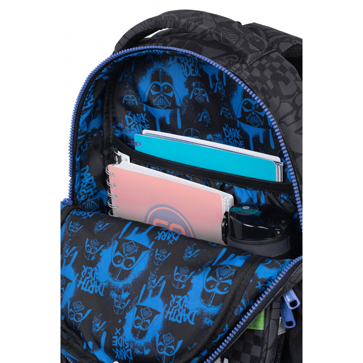 Set escolar Star Wars Coolpack, mochila Jerry de 3 compartimentos (15") con espalda contorneada y tirantes ajustables, y estuche Jumper 3 con accesorios