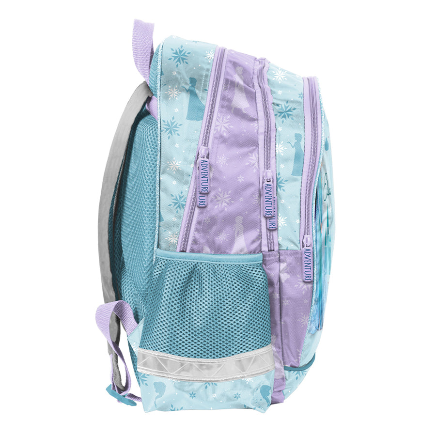 Set escolar Frozen Paso, mochila con dos compartimentos, tirantes ajustables y espalda rígida, estuche con accesorios y soportes para material escolar, bolsa para zapatos que se puede llevar a la espalda, DF26AA