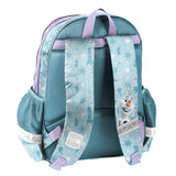 Set escolar Frozen Paso, mochila con dos compartimentos, tirantes ajustables y espalda rígida, estuche con accesorios y soportes para material escolar, bolsa para zapatos que se puede llevar a la espalda, DF26AA