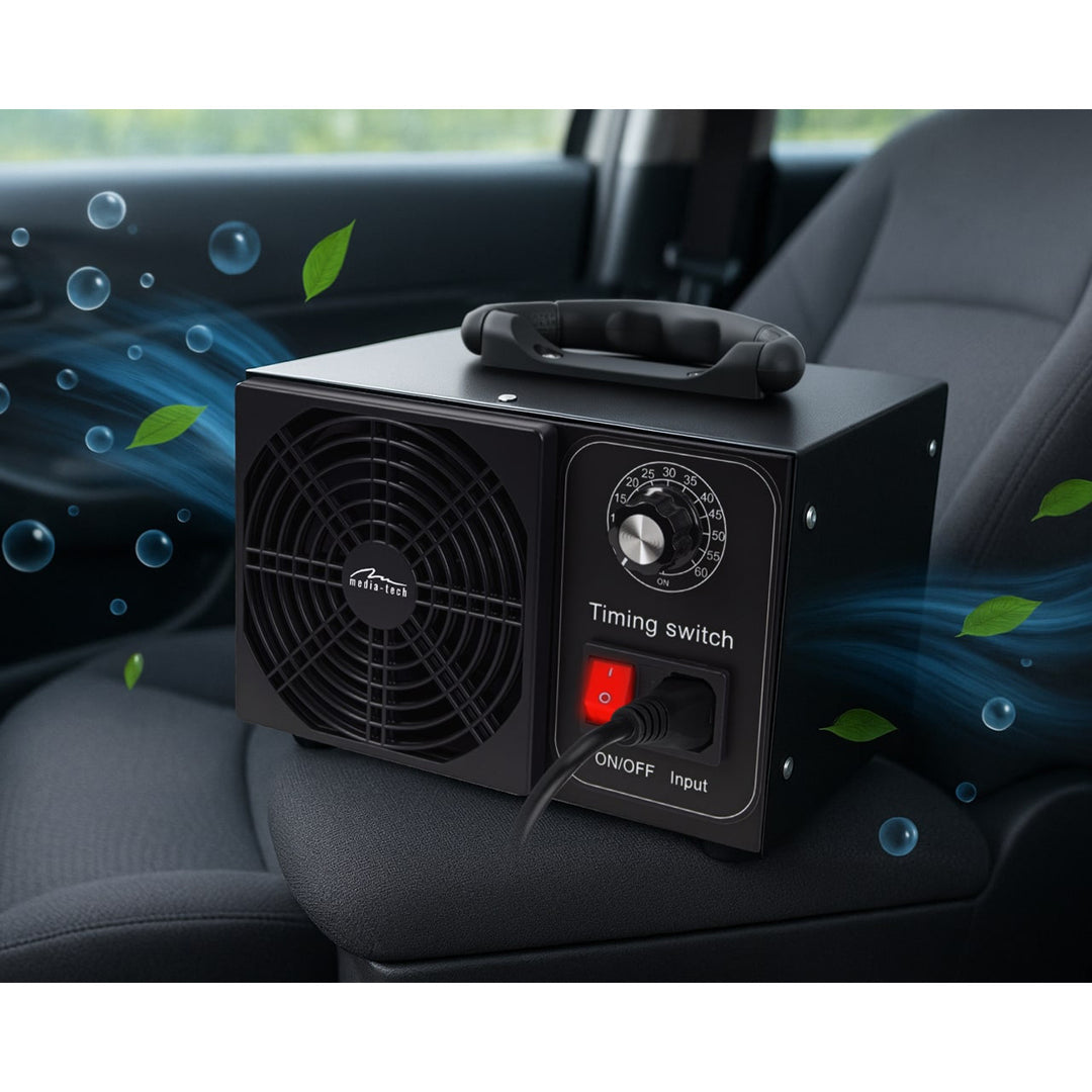 Generador de ozono profesional para la desinfección y purificación del aire, Mediatech, Emisión de ozono: 60 000 mg/h, temporizador, potencia: 140 W, carcasa metálica