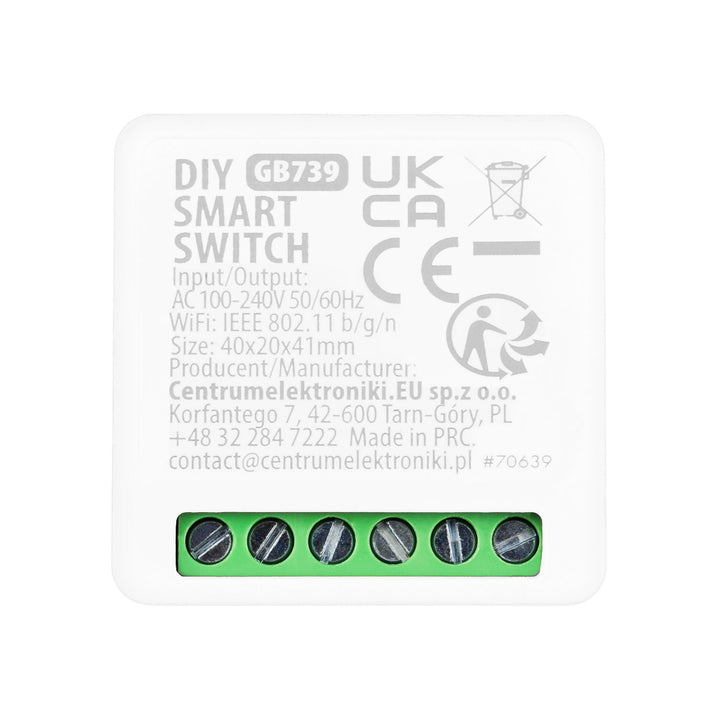 Relé WiFi empotrable GreenBlue, compatible con Android/iOS/Alexa/Google Home, 100-240 V CA, 50/60 Hz, máx. 16 A, para LED de 150 W, GB739, 2 unidades