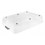 Contenedor con tapa Leo Keeeper, capacidad de 53 l, transparente, con ruedas, tapa con cierre de clips, 2 unidades