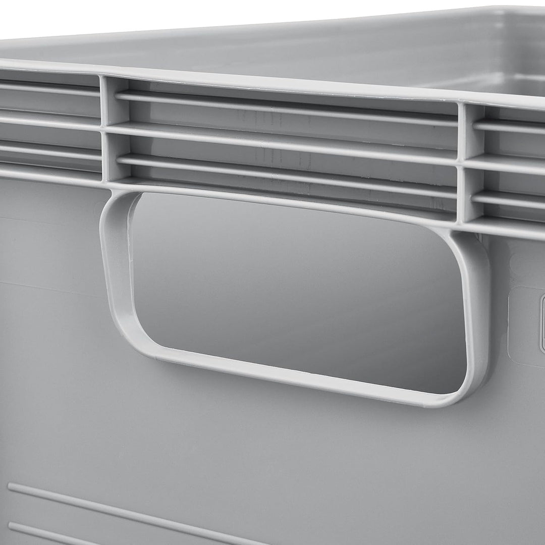 Caja de transporte Robert Keeeper, capacidad de 20 l, gris, apta para el contacto con alimentos, ligera y resistente, capacidad de carga de hasta 30 kg, 2 unidades