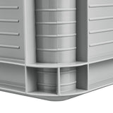 Caja de transporte Robert Keeeper, capacidad de 20 l, gris, apta para el contacto con alimentos, ligera y resistente, capacidad de carga de hasta 30 kg, 2 unidades