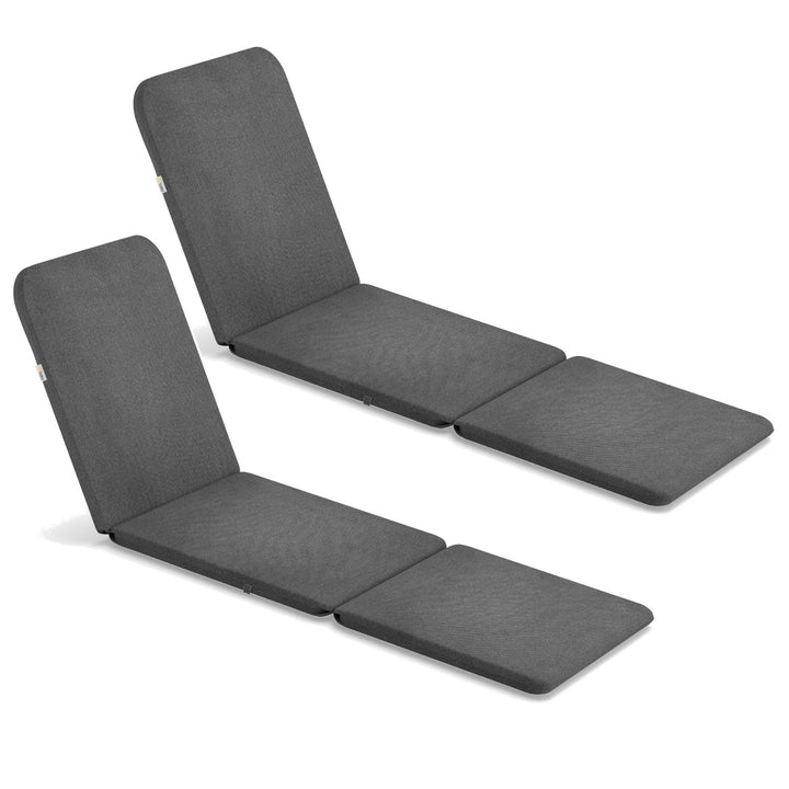 Cojín para tumbona Jaipur, color gris oscuro, tejido S-500, tamaño 190 x 60 cm, dos sistemas de fijación, impermeable, lavable en su totalidad, S-49, 2 unidades