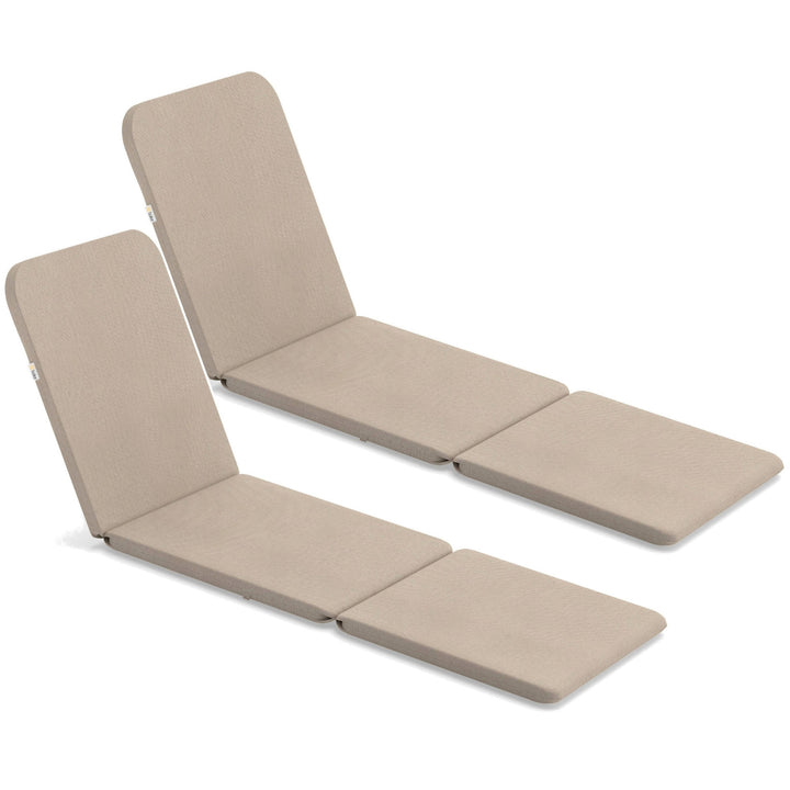 Cojín para tumbona Jaipur, color beige, tejido S-550 melange, tamaño 190 x 60 cm, dos sistemas de fijación, impermeable, lavable en su totalidad, melange S-21, 2 unidades