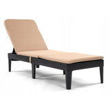 Cojín para tumbona Jaipur, color beige, tejido S-550 melange, tamaño 190 x 60 cm, dos sistemas de fijación, impermeable, lavable en su totalidad, melange S-21, 3 unidades
