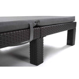 Cojín para tumbona Daytona, color gris, tejido S-550 Melange, tamaño 192 x 64 cm, sujeción con correa de goma, impermeable, Melange S-23, 3 unidades