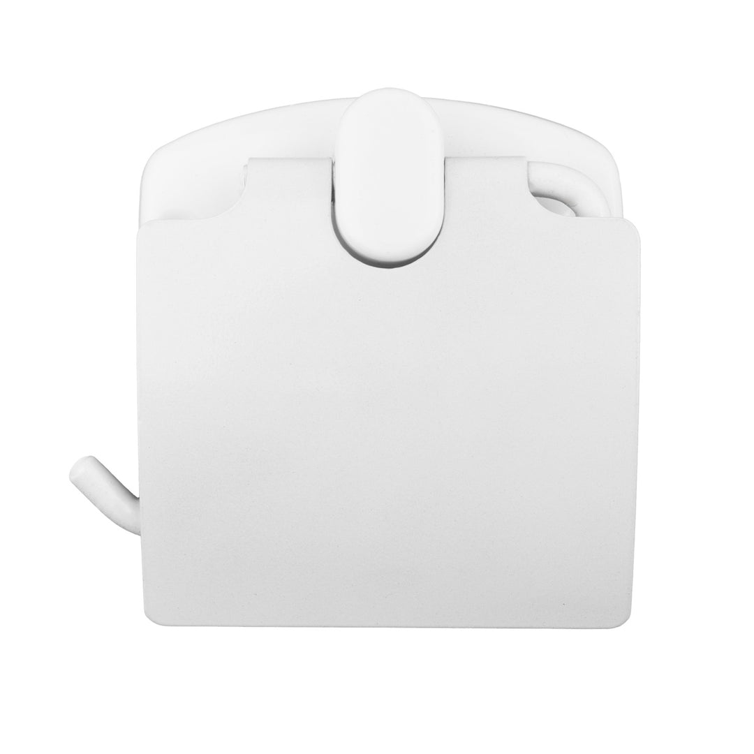 Portarrollos de papel higiénico con tapa/cubierta, blanco, ABJ