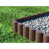 Valla de jardín Cellfast, aspecto de madera, resistente a las heladas, longitud 7,2 m, color marrón, 34-031