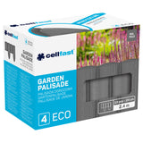 Valla de jardín Cellfast, textura de madera, resistente a las heladas, longitud 14,4 m, color grafito, 34-054