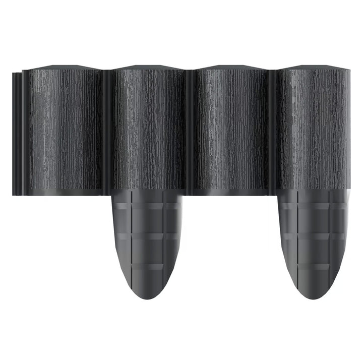 Valla de jardín Cellfast, textura de madera, resistente a las heladas, longitud 7,2 m, color antracita, 34-032