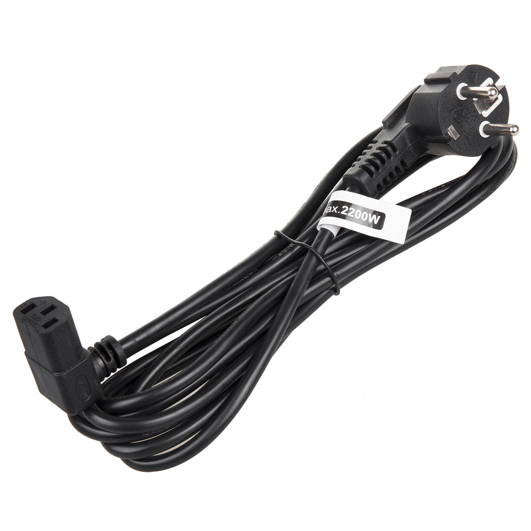 Cable de alimentación Maclean, acodado, 3 clavijas, enchufe UE, 3 m, MCTV-854, 3 unidades