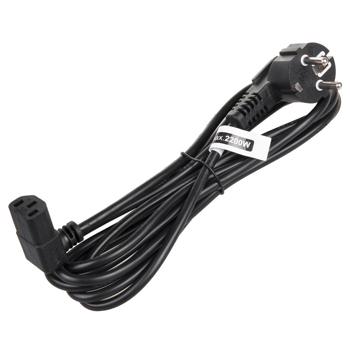 Cable de alimentación Maclean, acodado, 3 clavijas, enchufe UE, 1,5 m, MCTV-851, 3 unidades