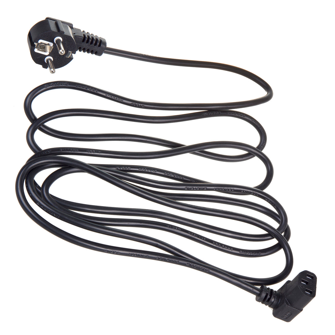 Cable de alimentación Maclean, acodado, 3 clavijas, enchufe UE, 1,5 m, MCTV-851, 3 unidades