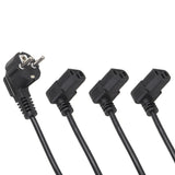 Cable de alimentación Maclean, acodado, 3 clavijas, enchufe UE, 1,5 m, MCTV-851, 3 unidades
