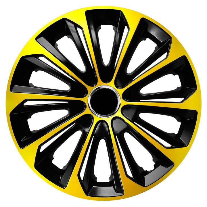 Tapa de rueda universal de 16'' NRM Extra Strong, dorada y negra, 1 unidad