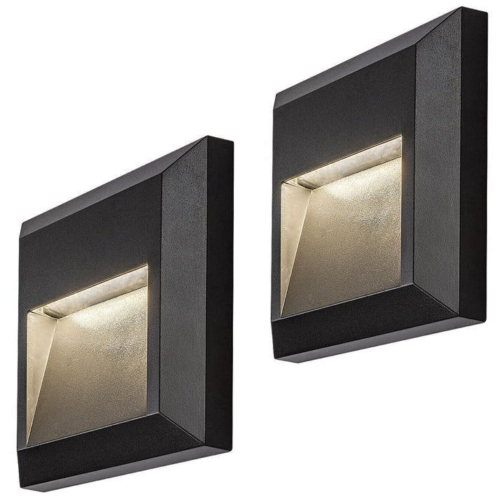 Lámpara Rabalux, de pared, para exterior, LED 4 W, antracita, Trento, 2 unidades