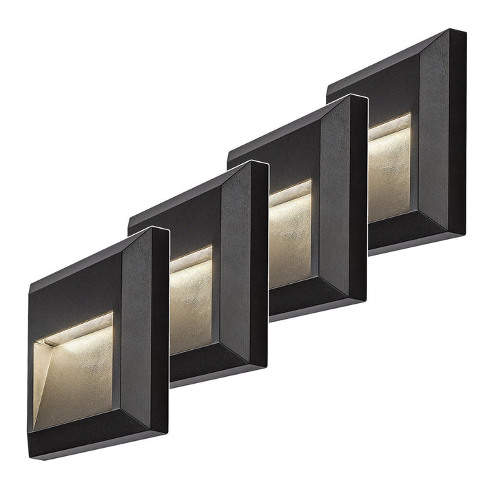Lámpara Rabalux, de pared, para exterior, LED 4 W, antracita, Trento, 4 unidades