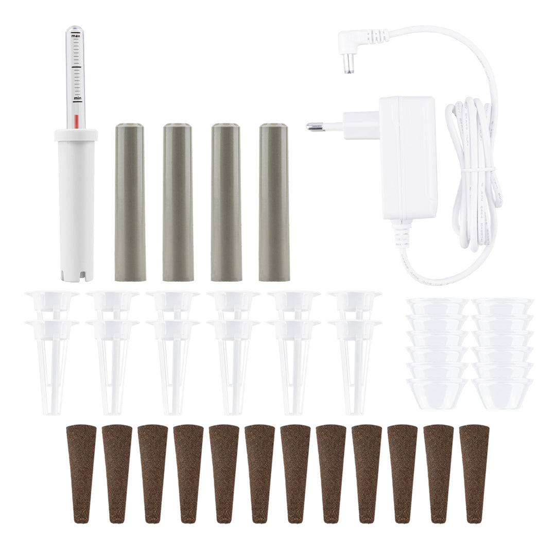 Sistema inteligente de cultivo interior GreenBlue, maceta SMART, capacidad de 4 l, 220-240 V CA, 50/60 Hz, 0,4 A, GB133 + juego de accesorios