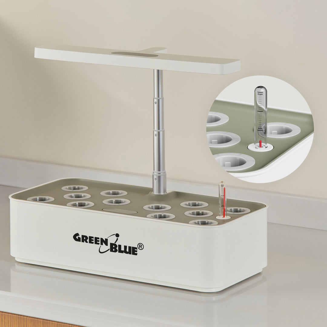 Sistema inteligente de cultivo interior GreenBlue, maceta SMART, capacidad de 4 l, 220-240 V CA, 50/60 Hz, 0,4 A, GB133 + juego de accesorios
