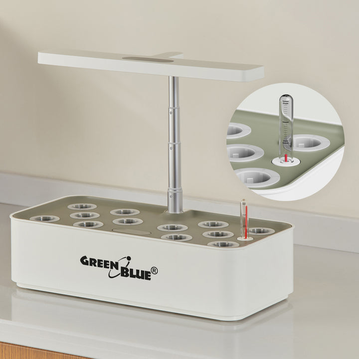 Sistema inteligente de cultivo interior GreenBlue, maceta SMART, capacidad de 4 l, 220-240 V CA, 50/60 Hz, 0,4 A, GB133 + juego de accesorios