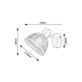 Aplique Rabalux Rattan, casquillo E14, máx. 15 W, 3133