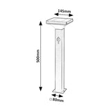 Lámpara Rabalux, de exterior, solar, de pie, LED 4 W, IP44, negra, Geleen, 2 unidades