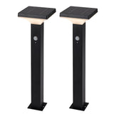 Lámpara Rabalux, de exterior, solar, de pie, LED 4 W, IP44, negra, Geleen, 2 unidades