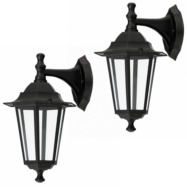 Aplique Rabalux, para exterior, IP43, E27, máx. 60 W, negro, Velence, 2 unidades