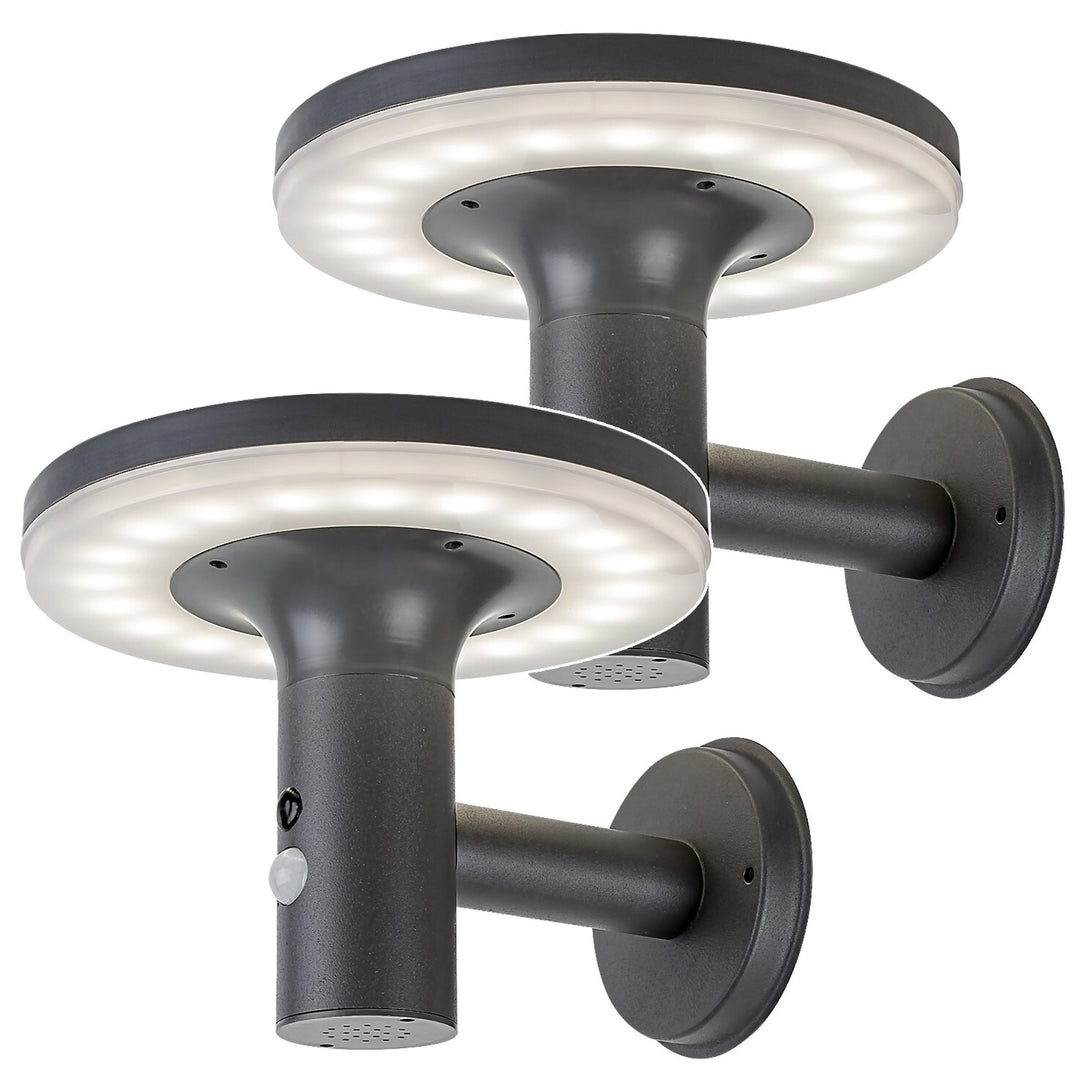 Lámpara Rabalux, de pared, para exterior, IP44, 10 W, Alaska, 2 unidades