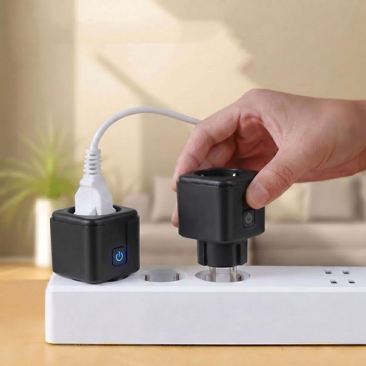 Enchufe WiFi GreenBlue con control remoto, compatible con Android/iOS/Alexa/Google Home, temporizador, medidor de potencia, máx. 16 A/3840 W, GB735 B, 3 unidades