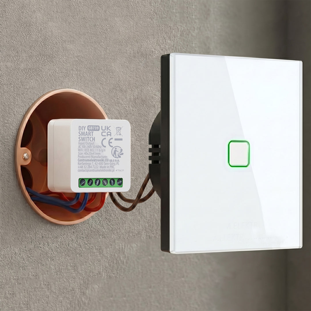 Relé WiFi empotrable GreenBlue, Android/iOS/Alexa/Google Home, 100-240 V CA, 50/60 Hz, máx. 16 A, para LED de 150 W, GB739, 3 unidades
