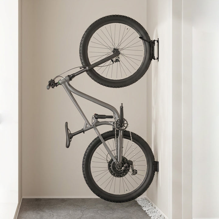 Soporte de pared para bicicletas Maclean, carga máxima de 35 kg, ángulo de inclinación ajustable, acero, MC-171, 2 unidades