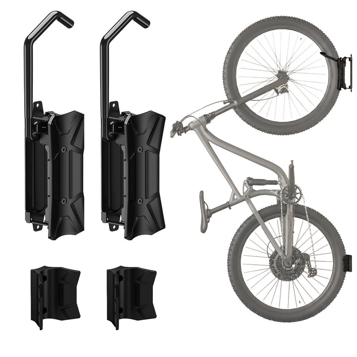 Soporte de pared para bicicletas Maclean, carga máxima de 35 kg, ángulo de inclinación ajustable, acero, MC-171, 2 unidades