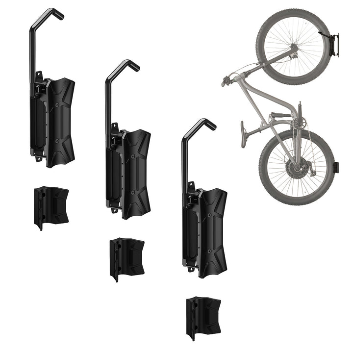 Soporte de pared para bicicletas Maclean, carga máxima de 35 kg, ángulo de inclinación ajustable, acero, MC-171, 3 unidades