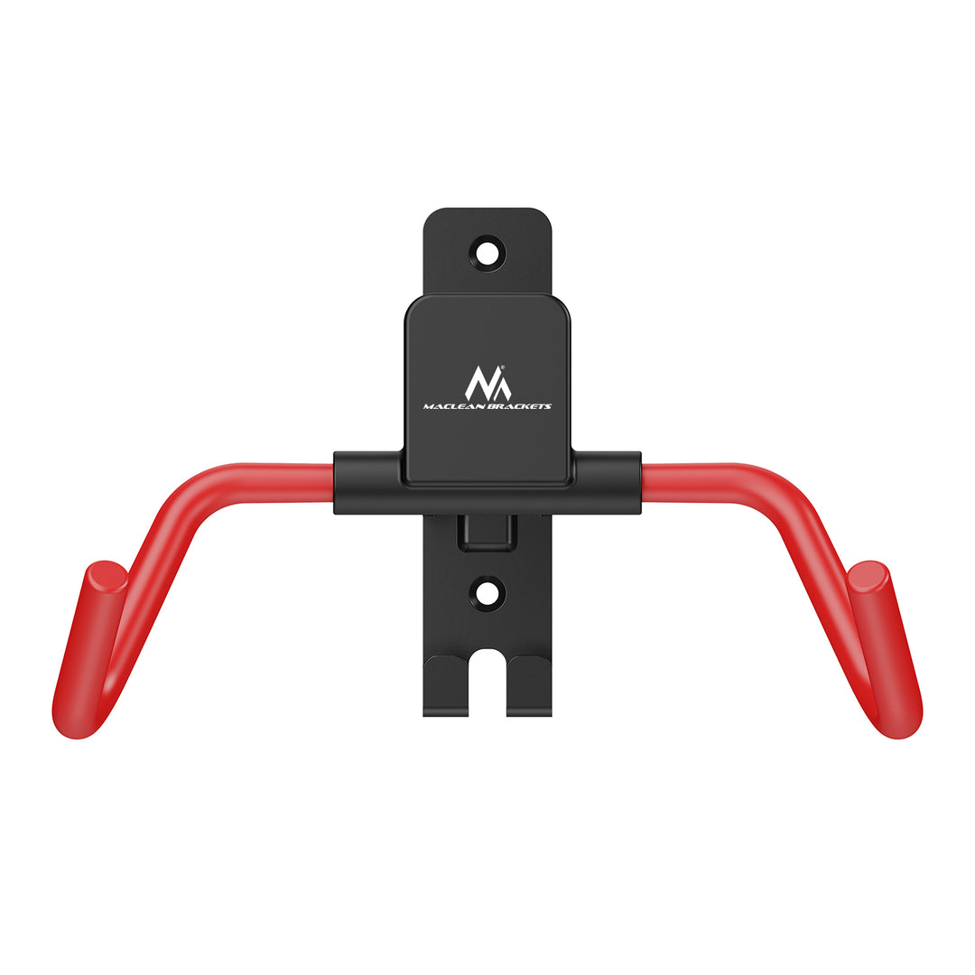 Soporte de bicicleta / colgador de pared Maclean, horizontal, acero, carga máxima de 30 kg, ángulo ajustable, MC-172, 3 unidades