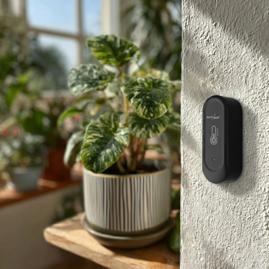 Sensor externo de temperatura y humedad WiFi GreenBlue, Android/iOS, 3,0 V CC, LR03x2, IP65, GB741 + 2 pilas R-03 LR03 AAA alcalinas Varta Industrial 4003