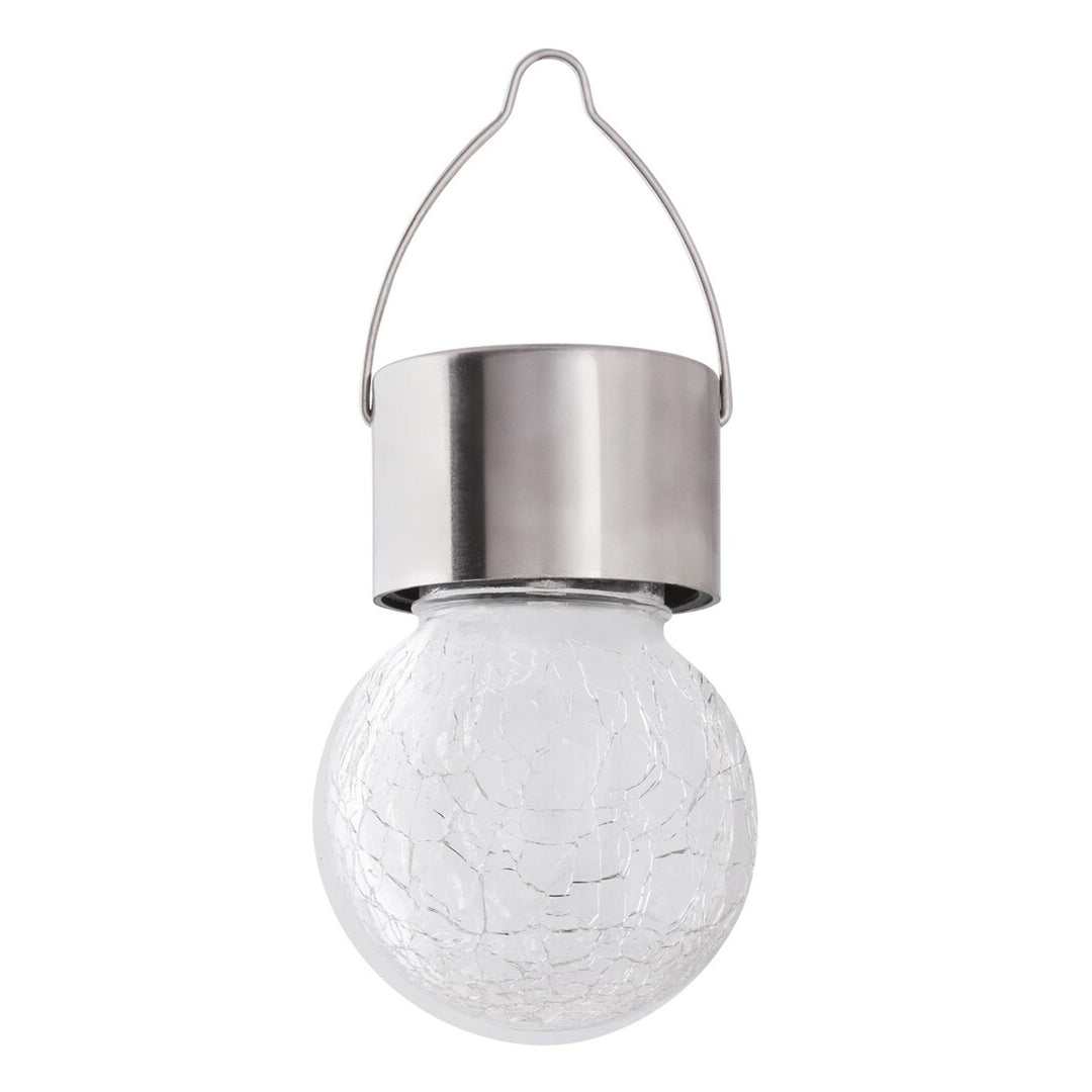 Lámpara solar Rabalux Yola, 1 lm, IP44, color cromo satinado, LED de 0,06 W, 7850