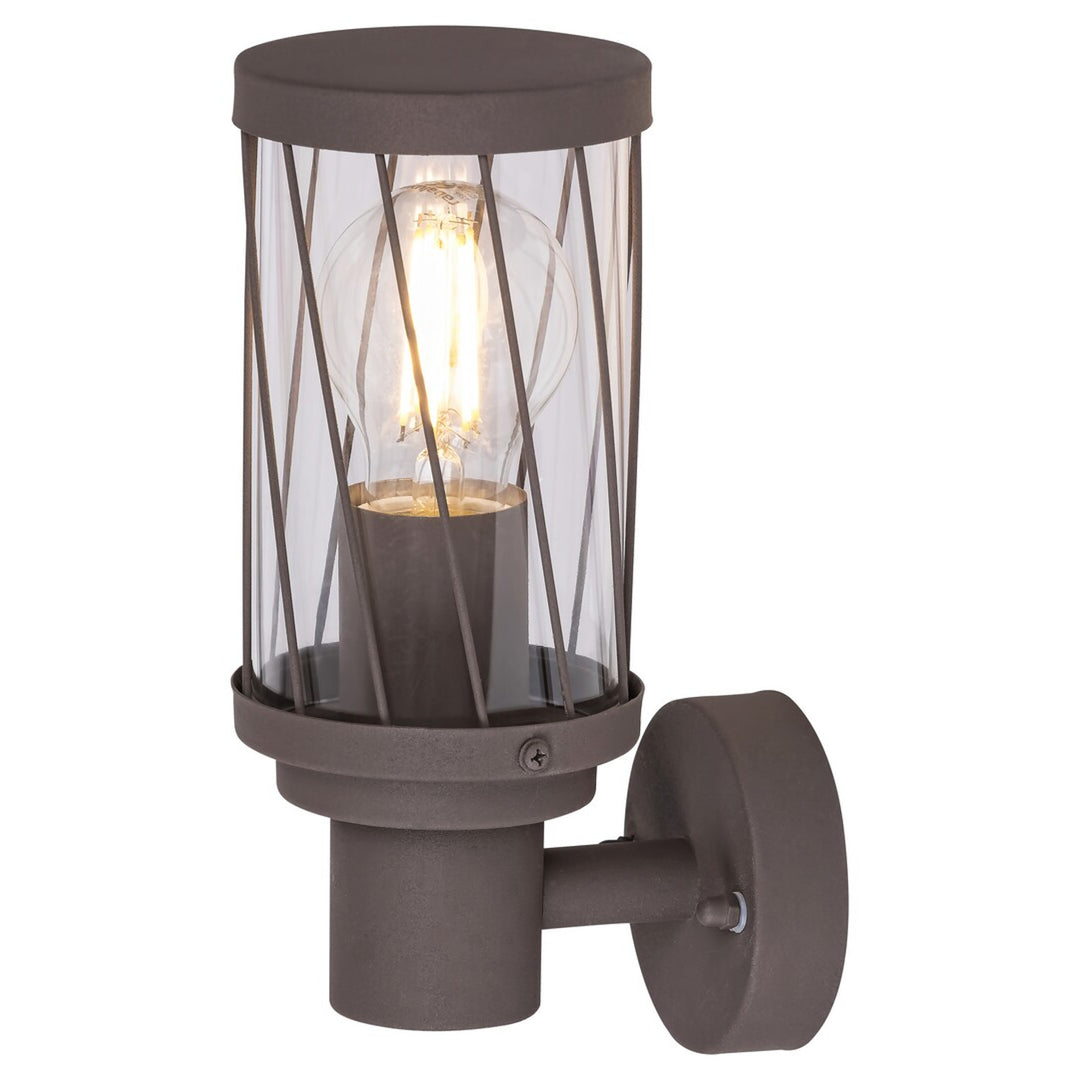 Aplique exterior Rabalux Budapest, IP44, color marrón, casquillo E27, máx. 40 W, 8888