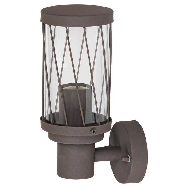Aplique exterior Rabalux Budapest, IP44, color marrón, casquillo E27, máx. 40 W, 8888